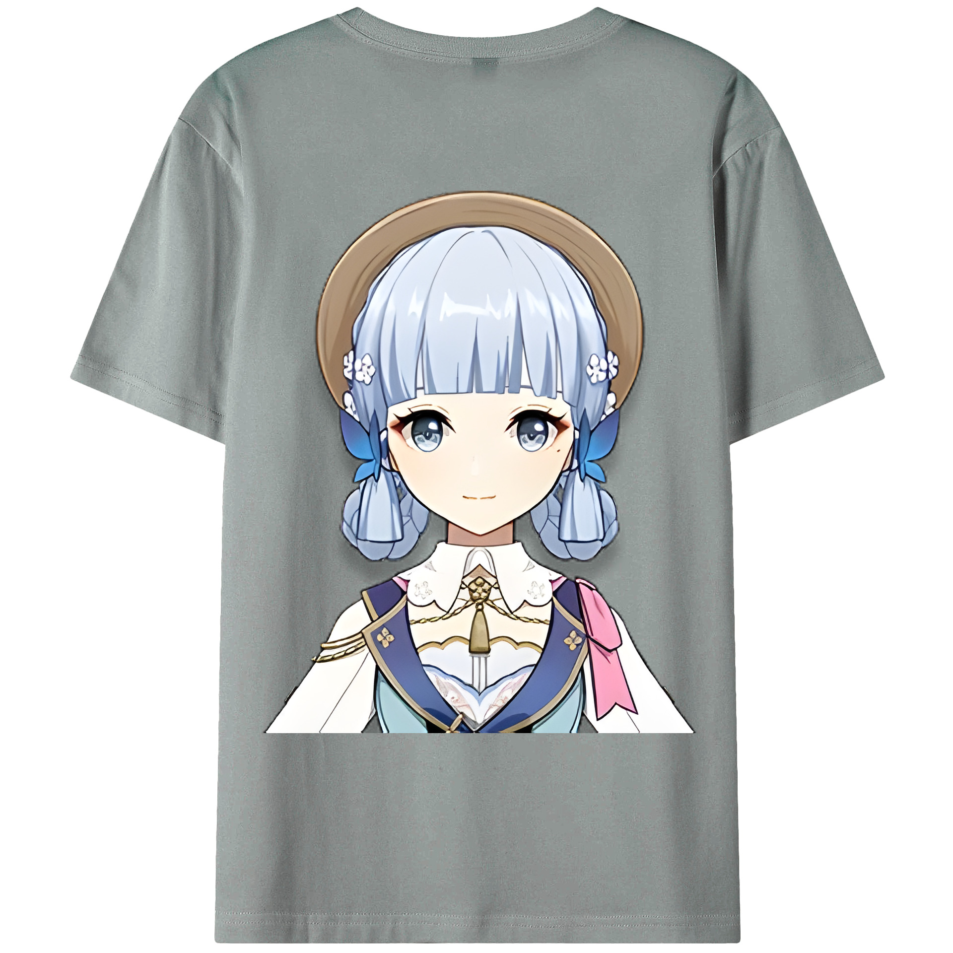 げんし神 神里綾華 神宮寺レン genshin Kamimiya Ren 綿100％ メンズ半袖Tシャツ（バックプリント） 通気性
